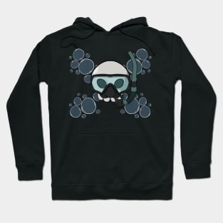 Scuba diving crew Jolly Roger pirate flag (no caption) Hoodie